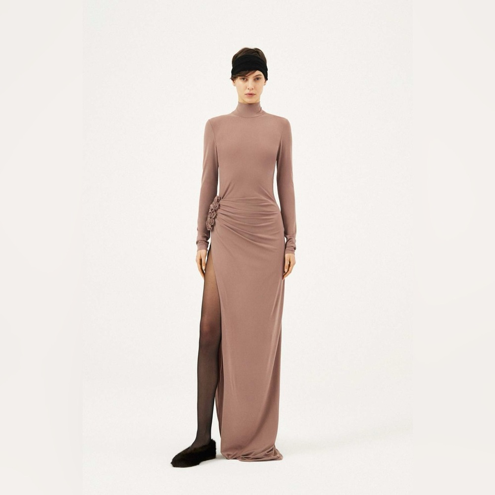 Magda Butrym high neck Dress in mauve - Picture 3 of 4